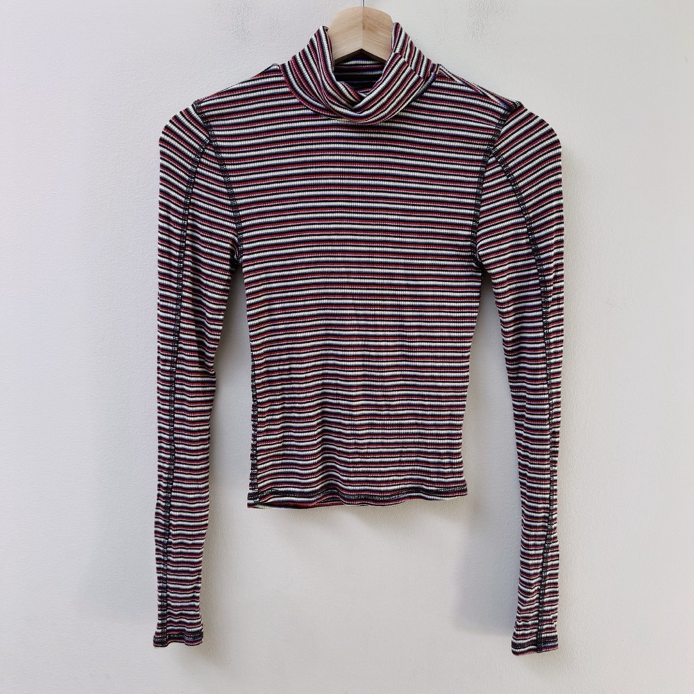BDG Striped Turtleneck Top
